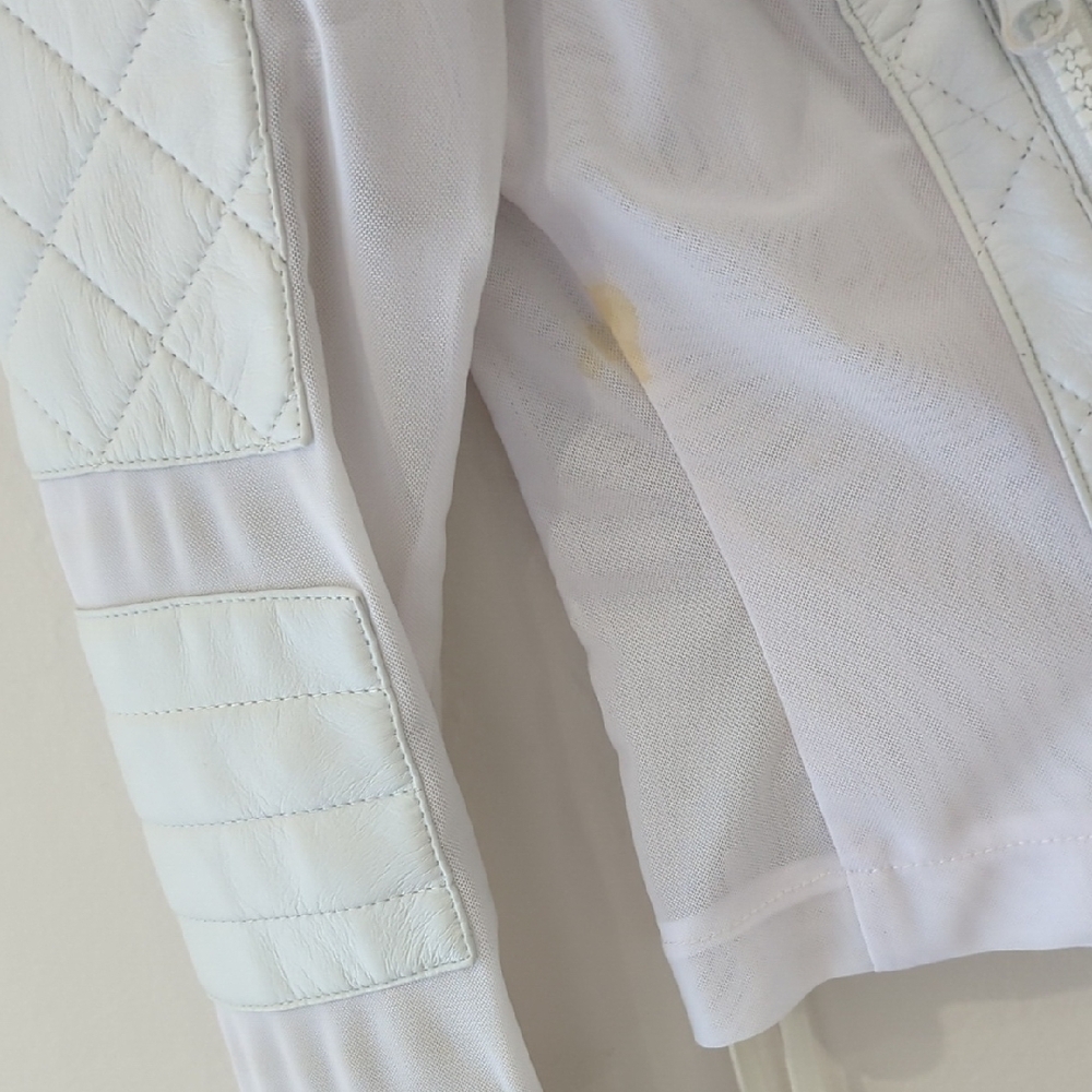 🩷Blanc Noir Quilted White Moto Jacket🩷 - Picture 10 of 12